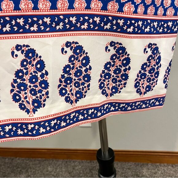 J.Crew Floral Paisley Print Short Sleeve straight cut loose fit Dress size 8 - Picture 5 of 12